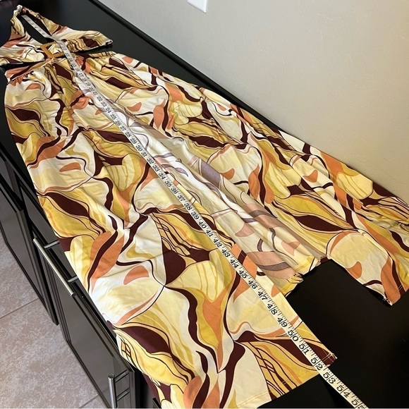 L.I.F.E. Psychadelic print cut out open front backless maxi beach dress, size M - Picture 9 of 11